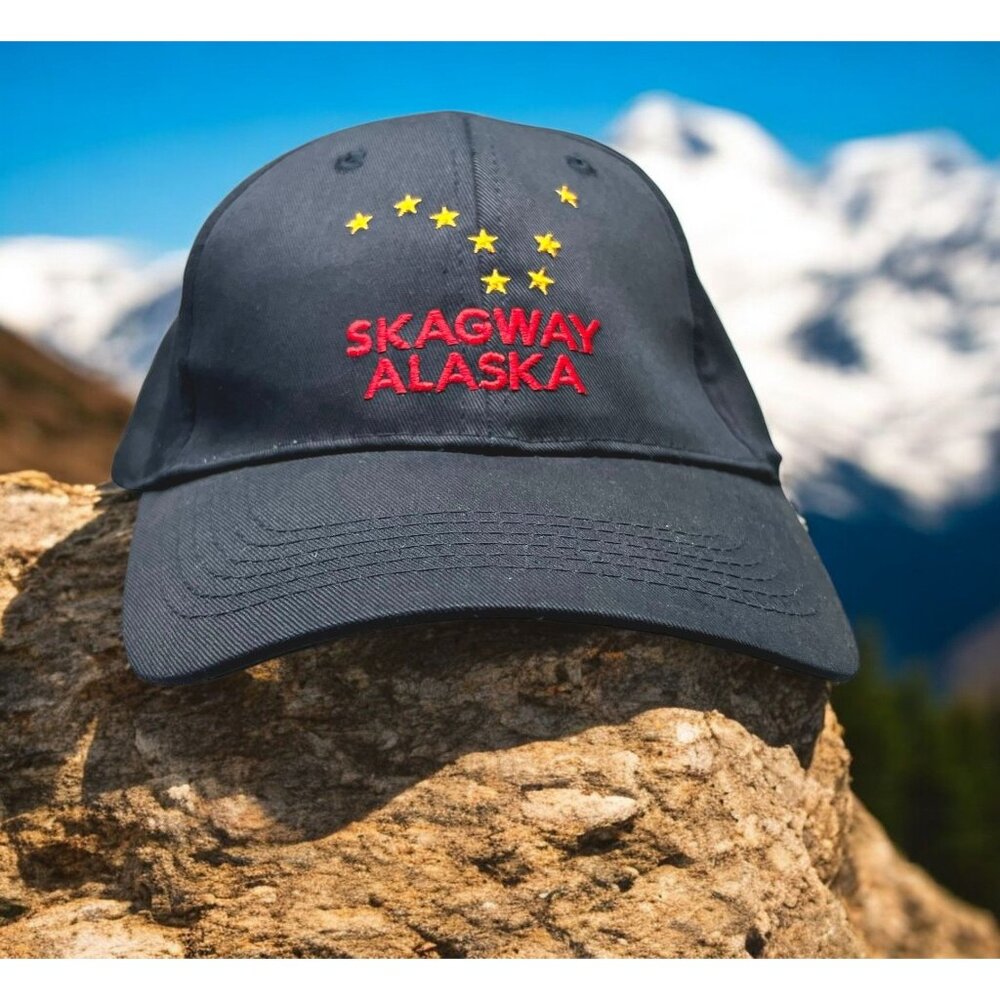 Skagway Alaska Arctic Circle Snapback Hat Black Cap Big Dipper Stars